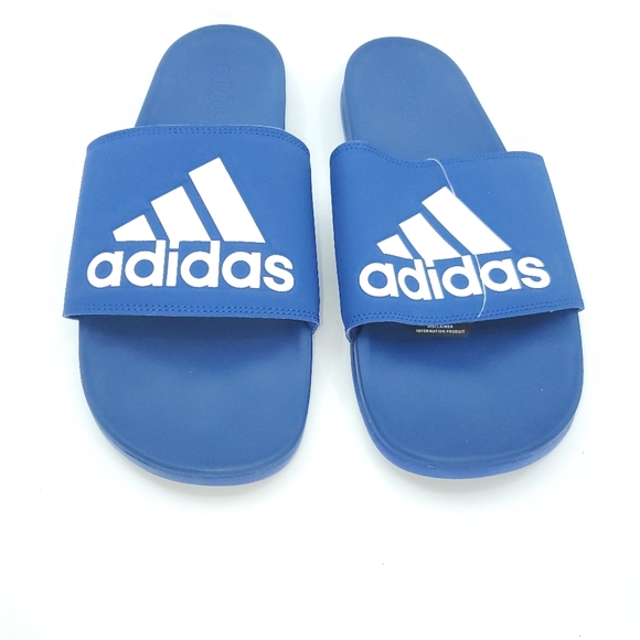 Adidas mens Adilette Comfort Sandals Slip on blue - Picture 2 of 6